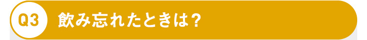 飲み忘れたときは？