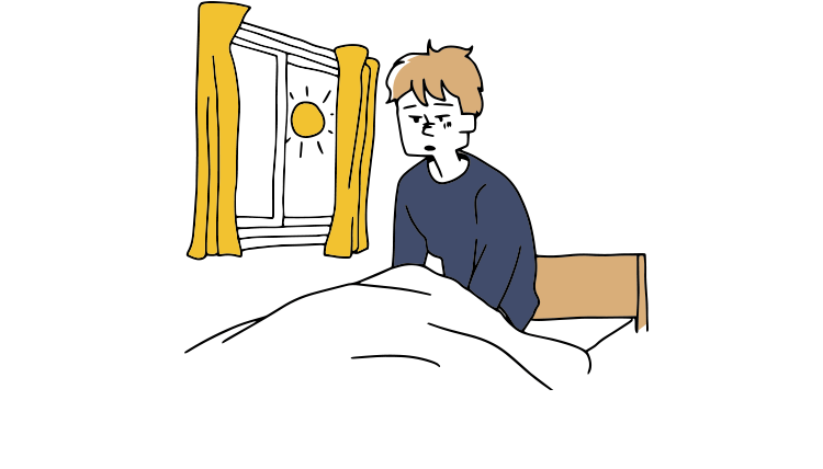 寝起きのイメージ写真