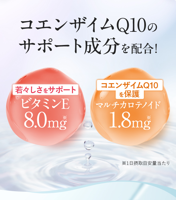 コエンザイムQ10のサポート成分を配合