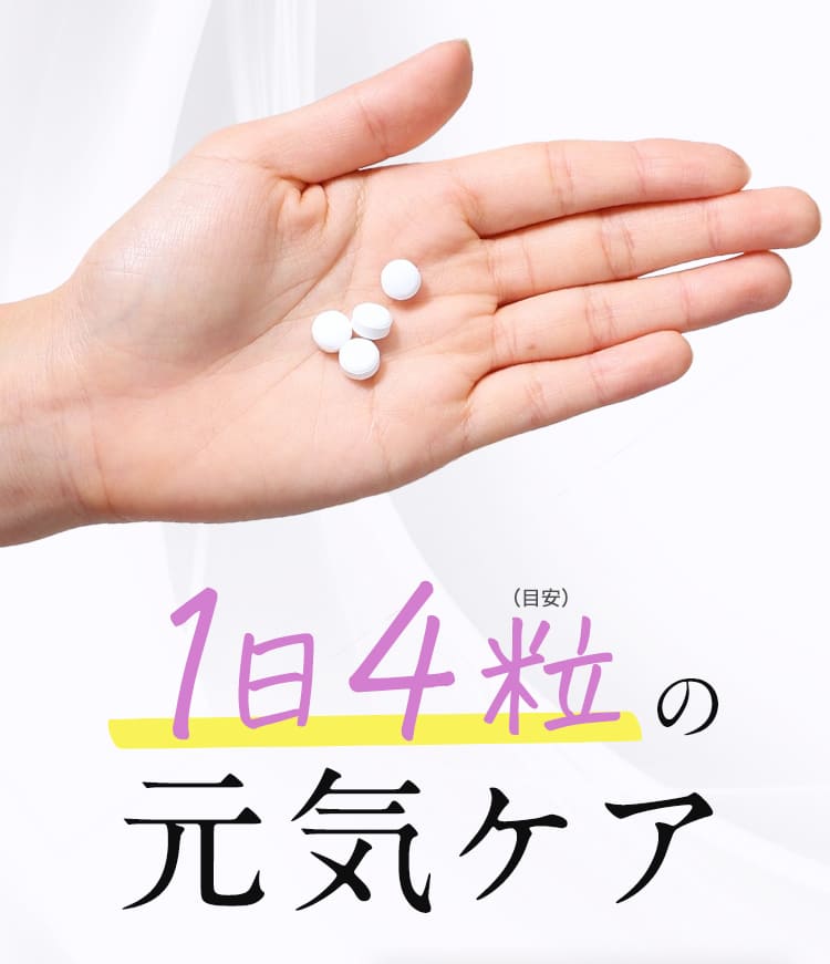 1日4粒（目安）の元気ケア