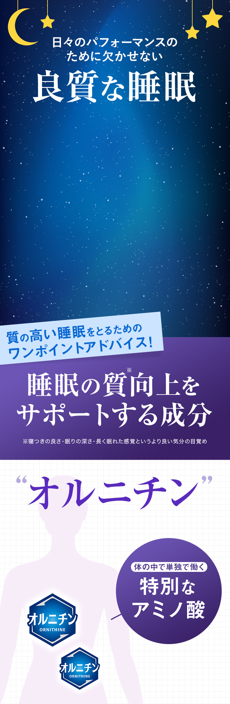 日々のパフォーマンスのために欠かせない良質な睡眠